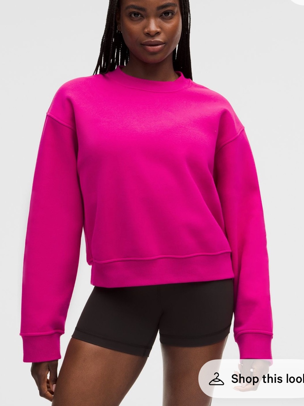 lululemon athletica Women's Crew Sweatshirt - Hot Pink